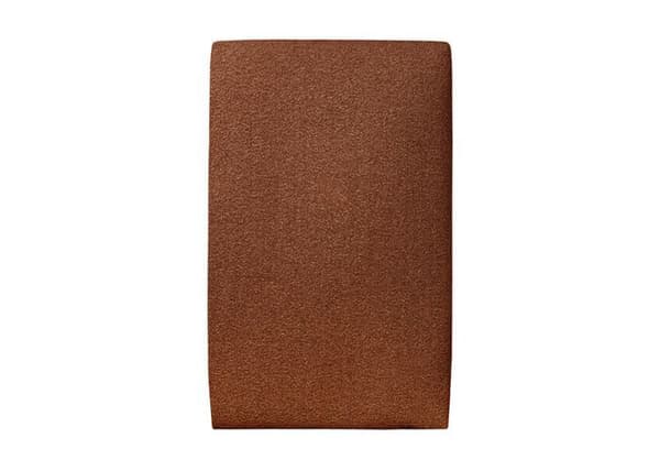 Säng 90x190cm med klädd huvudgavel av bouclette och sängram kit Terracotta - Totalhöjd: 29cm
