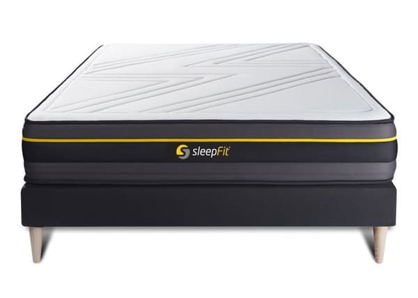 Sängset ACTIVE + sängram svart 160x200 cm - Fast - HR-skum - Omfamnande komfort