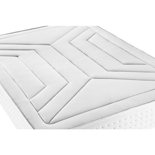Ensemble Vingt-Quatre 180 x 200 cm sängram Kit Vit - Madrass + sängram - Fickfjädrar - Fast - Vit