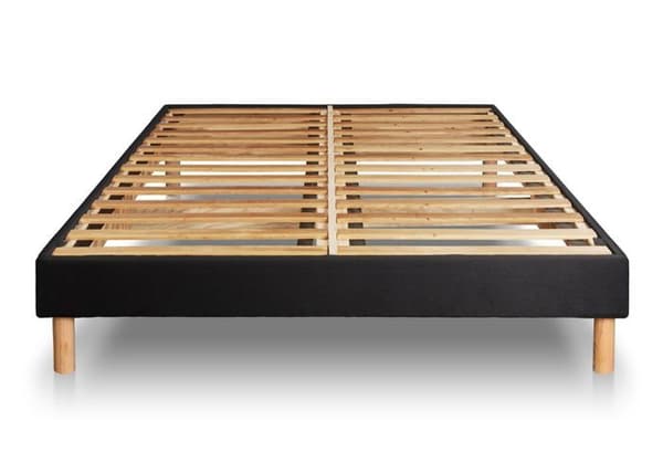 Ensemble Privilège 160 x 200 cm sängram Kit Svart - PRESTIGE LITERIE - Mjuk - Fast - Fast