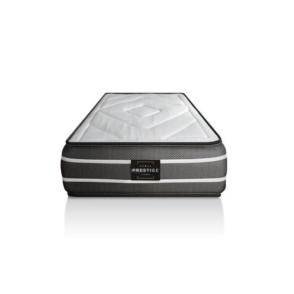 Exklusivt set - PRESTIGE LITERIE - 90 x 200 cm - Pocketfjädrar - Fast - Vit