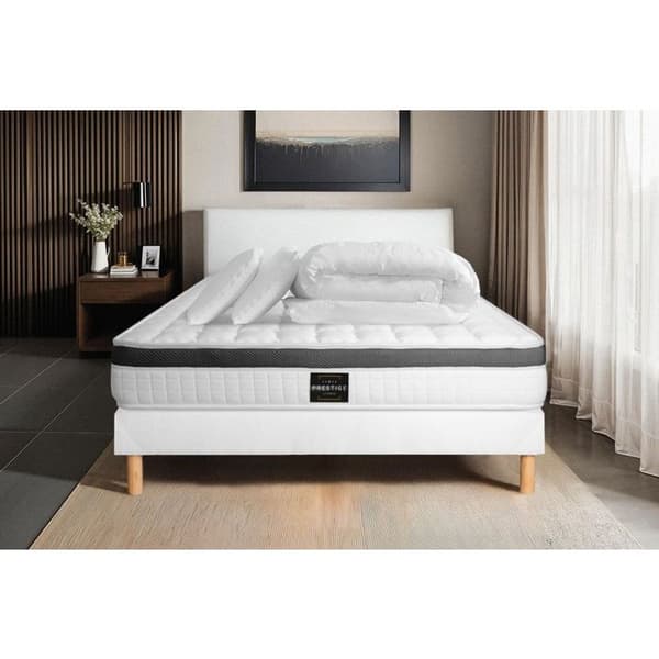 Paket Över 140 x 190 cm sängram Kit Vit
