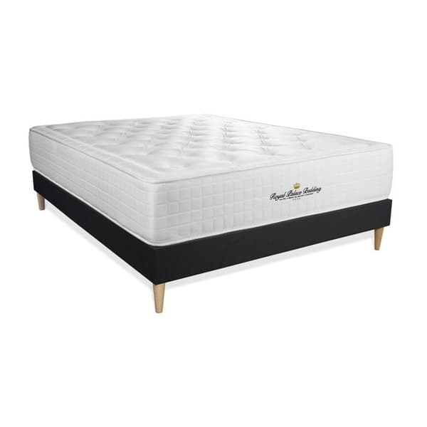 Buckingham Memory Foam 200x200 Madrassbottenset - 30 cm - Balanced - Svart setbotten + 2 kuddar + täcke