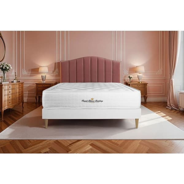 Säng- och madrasspaket 180x200 Buckingham Minnesskum - 30 cm - Balanserad - Vit sängram set
