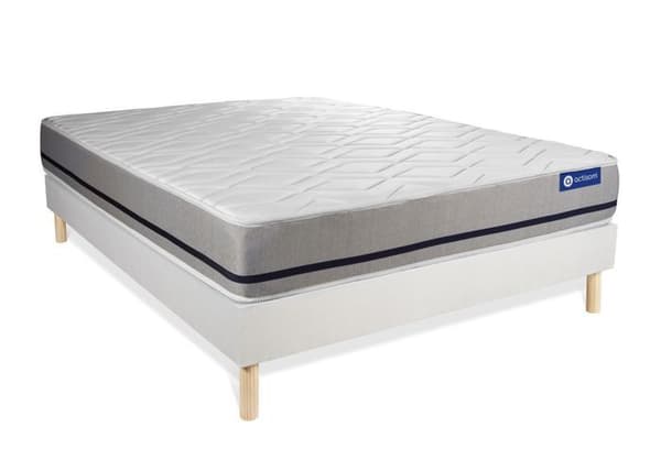 Ensemble Madrass Säng 160x190 cm - Actiflex Soft - Sängram Kit Vit