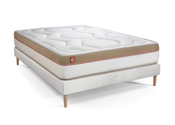 Ensemble LE COSY 180x200cm Minnesskum 7 komfortzoner - Tjocklek 30cm + sängram kit Vit