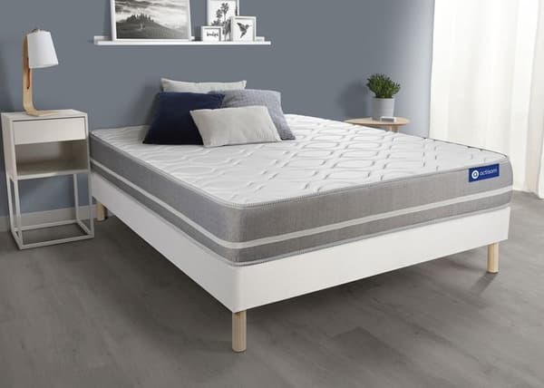 Madrass- och boxspringset 150x200 cm - Actiflex Touch - Vitt boxspringkit