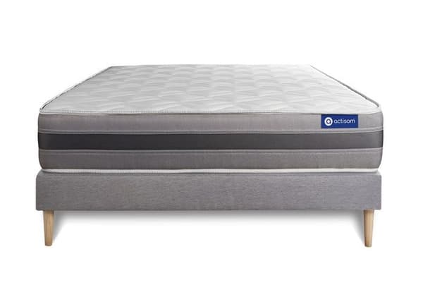 Ensemble Matelas Sommier 160x190 cm - Actiflex Relax - Sommier Kit Grå