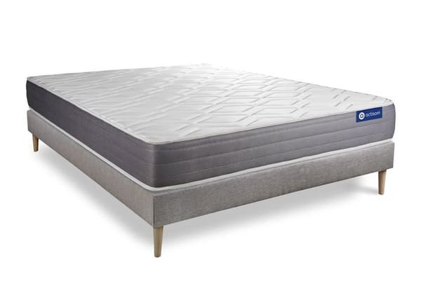 Ensemble Matelas Sommier 150x200 cm - Actilatex Dream - Sommier Kit Grå