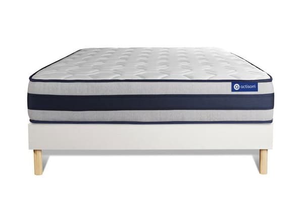 Ensemble Madrass och Sängbotten 135x190 cm - Actilatex Ergo - Sängbotten Kit Vit