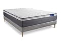 Miniatyrbild 2 av 6: Madrass- och boxspringset 140x220 cm - Actilatex Plus - Grå boxspringkit