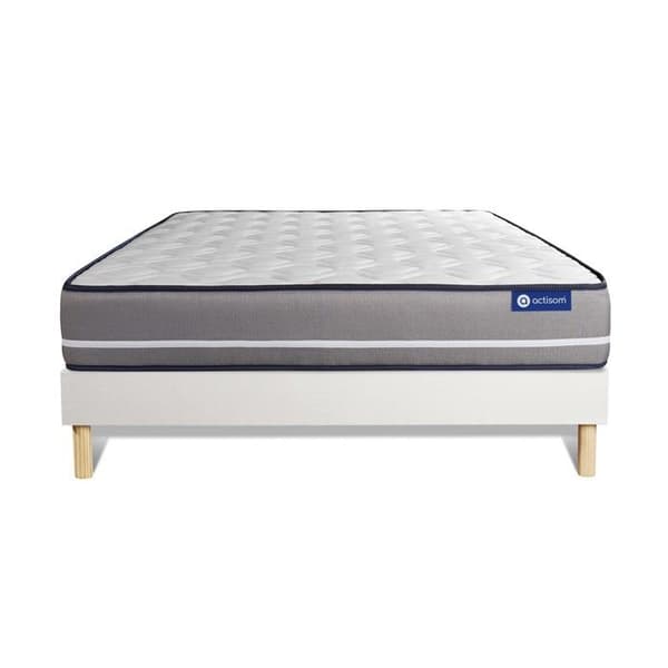 Sängset madrass 160x200 Actimemo ren minneskum - 20 cm - Fast - vit sängram kit