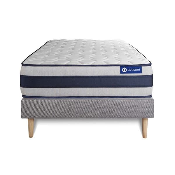 Sängset madrass 90x190 Actiflex ergo - 24 cm - Fast - grå sängram kit
