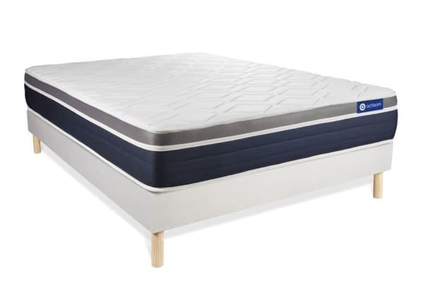 ACTIMEMO CONFORT Set Memory foam madrass 120x190 cm Maximal tjocklek 7 komfortzoner + 120 x 190 cm Vit botten