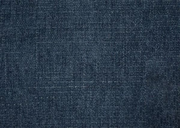 Säng 90x200cm med stoppad huvudgavel i tyg och kitmadrass Blå - Total höjd: 29cm
