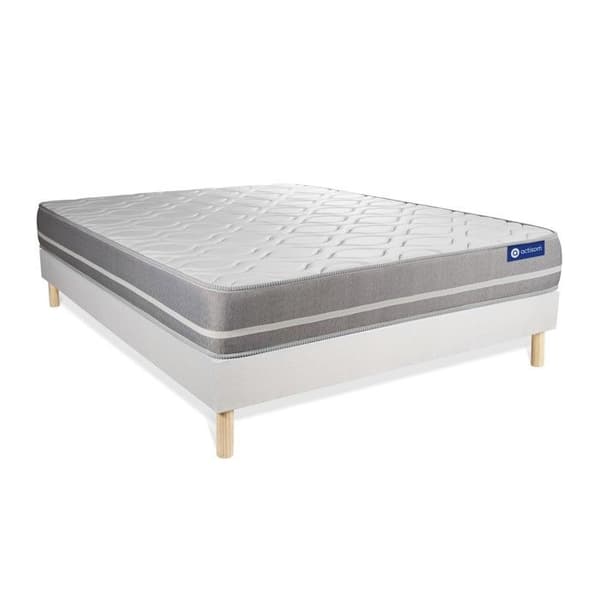 200x200 Actilatex touch latex- och memoryskummadrassbotten - 20 cm - Balanserad - Vitt setbotten