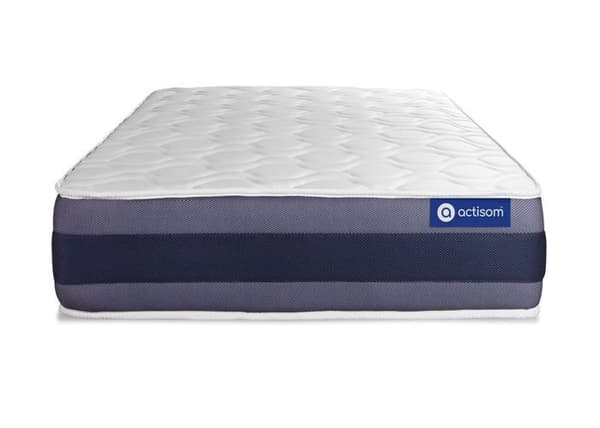 Ensemble madrass Memory foam ACTIMEMO MORPHO 80x190 Maxi tjocklek 5 zoner av komfort + sängram 80 x 190 cm Grå