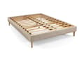 Miniatyrbild 5 av 5: Ensemble LE DOUX 160x200cm Minnesskum 3 komfortzoner - Tjocklek 24cm + sängram kit Beige