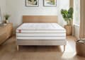 Miniatyrbild 1 av 5: Ensemble LE DOUX 160x200cm Minnesskum 3 komfortzoner - Tjocklek 24cm + sängram kit Beige