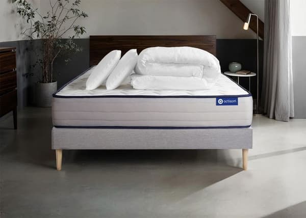 Actiflex Form 160x200 madrass- och bäddset - 22 cm - Fast - grå madrass + 2 kuddar + täcke