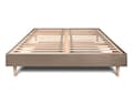 Miniatyrbild 2 av 5: Sommier Kit Velours Taupe 180x200 H29cm Sommeil de plomb - Sommier i massivt trä med ben i trä, konformade 15 cm