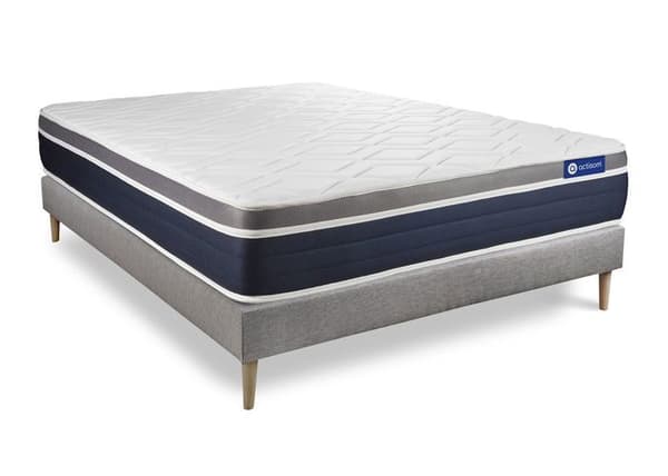 Sängset madrass 160x200 Actilatex komfort - 26 cm - Medium-fast - sommar kit grå