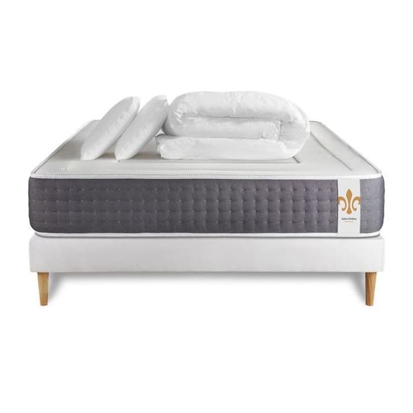 Fjädermadrass - Paket Tjugosex - Vit - 140 x 190 cm - Hård - Minnesskum