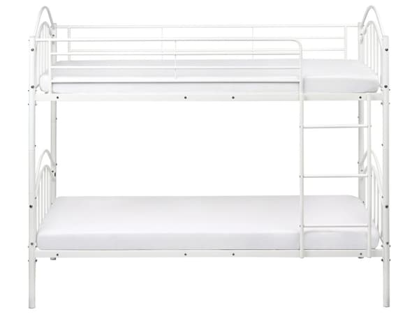 Køyeseng Hvit Metall Jern 90 x 200 cm Moderne design Barneseng Gjesteseng Soverom