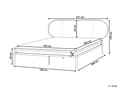 Miniatyrbilde 3 av 10: Seng Svart Metall Kunstrotting 180 x 200 cm Sengegavl med flettverk Lamellramme Moderne design Soverom Dobbeltseng