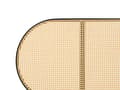 Miniatyrbilde 7 av 10: Seng Svart Metall Kunstrotting 180 x 200 cm Sengegavl med flettverk Lamellramme Moderne design Soverom Dobbeltseng