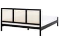 Miniatyrbilde 5 av 9: Seng Svart Furu 180 x 200 cm med Sengegavl Wienerflette Spaltegulv Minimalistisk Rustikk Stil