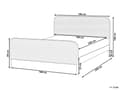 Miniatyrbilde 3 av 9: Seng Svart Furu 180 x 200 cm med Sengegavl Wienerflette Spaltegulv Minimalistisk Design Rustikk Stil