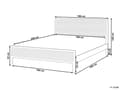 Miniatyrbillede 3 af 9: Seng Lyst Træ 180 x 200 cm Moderne Dobbeltseng med Sengegavl To Mands Høj Sengeramme Minimalistisk Design Træseng
