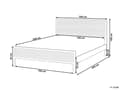 Miniatyrbillede 3 af 9: Seng Sort Træ 160 x 200 cm Moderne Dobbeltseng med Sengegavl To Mands Høj Sengeramme Minimalistisk Design Træseng