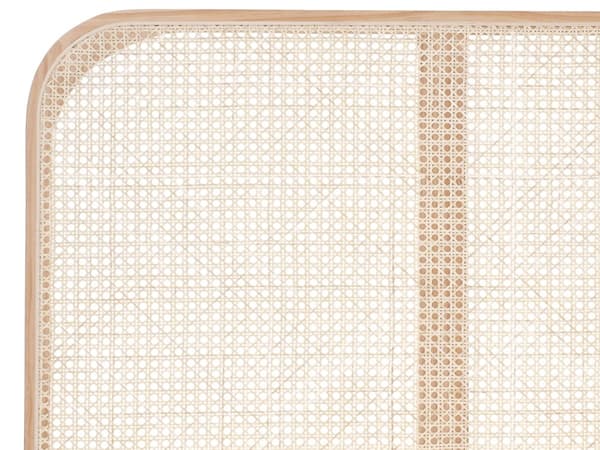 Seng Lyst Træ 180 x 200 cm Moderne Dobbeltseng med Sengegavl To Mands Høj Sengeramme Minimalistisk Design Træseng