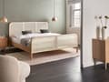 Miniatyrbillede 2 af 9: Seng Lyst Træ 180 x 200 cm Moderne Dobbeltseng med Sengegavl To Mands Høj Sengeramme Minimalistisk Design Træseng