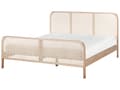 Miniatyrbillede 1 af 9: Seng Lyst Træ 180 x 200 cm Moderne Dobbeltseng med Sengegavl To Mands Høj Sengeramme Minimalistisk Design Træseng