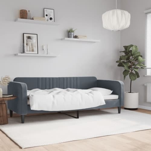 Dagbädd mörkgrå 80x200 cm sammet