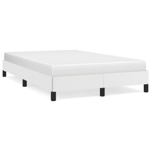 sängram utan madrass vit 120x190 cm konstläder