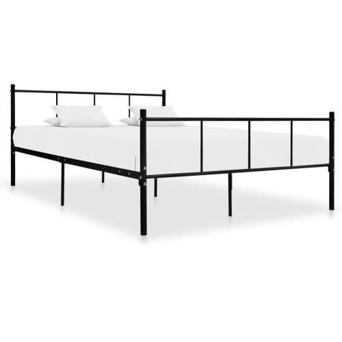Sängram utan madrass svart metall 160x200 cm