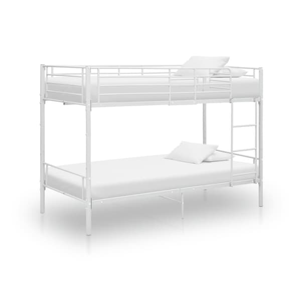 Våningssäng vit metall 90x200 cm