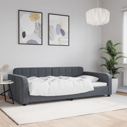 Dagbädd mörkgrå 100x200 cm sammet