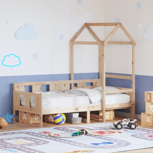 Dagbädd med tak 90x190 cm massiv furu