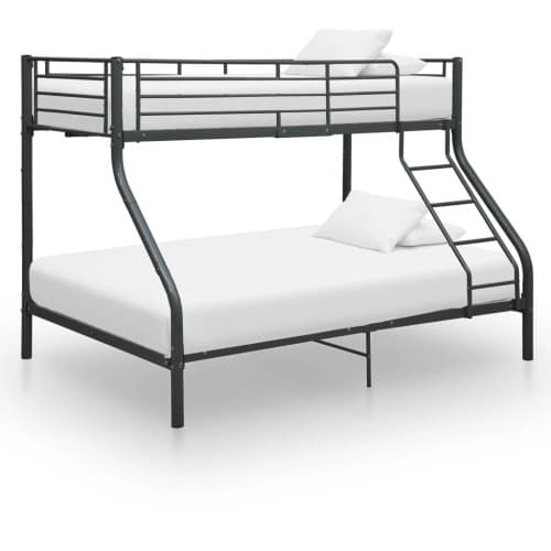 Våningssäng svart metall 140x200/90x200 cm