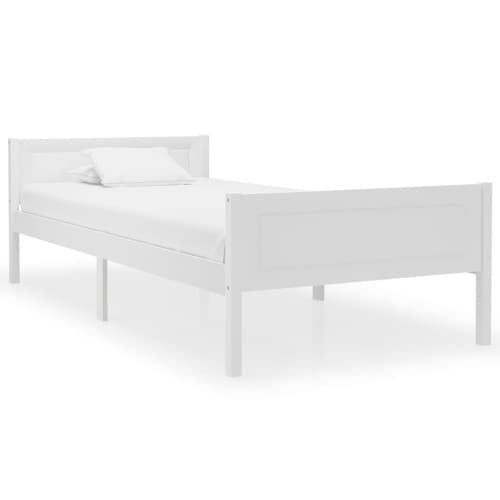 Sängram massiv furu vit 90x200 cm