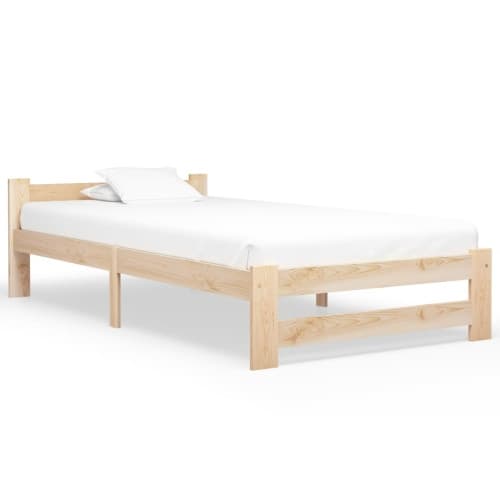 Sängram utan madrass massiv furu 100x200 cm