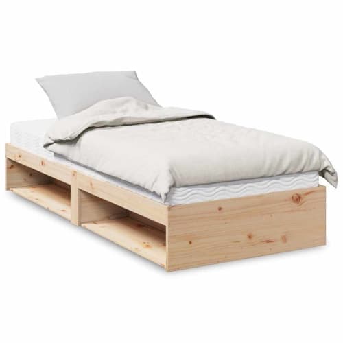 Dagbädd med madrass 100x200 cm massiv furu