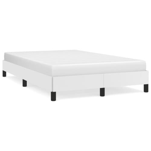 sängram utan madrass vit 120x190 cm konstläder