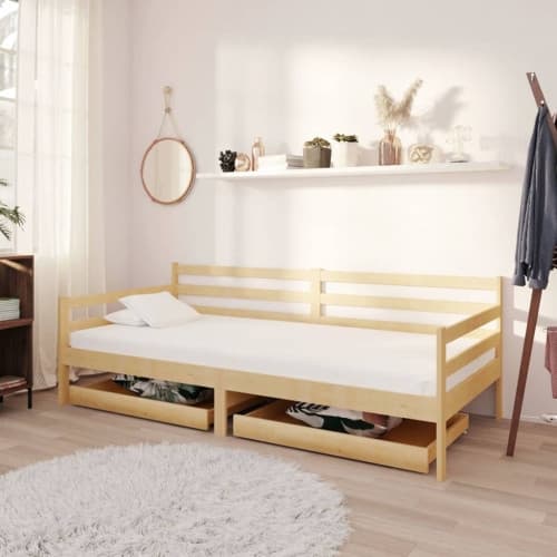 Dagbädd med lådor 90x200 cm massiv furu