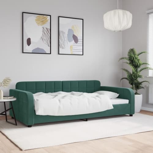 Dagbädd mörkgrön 100x200 cm sammet